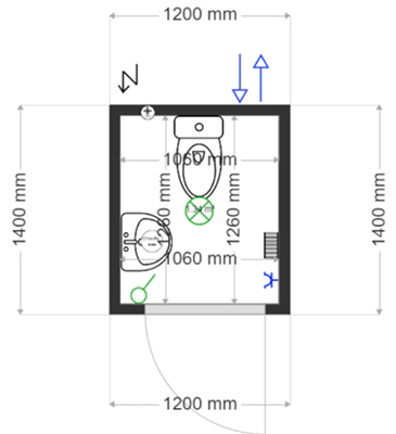 Module sanitaire 5' WC